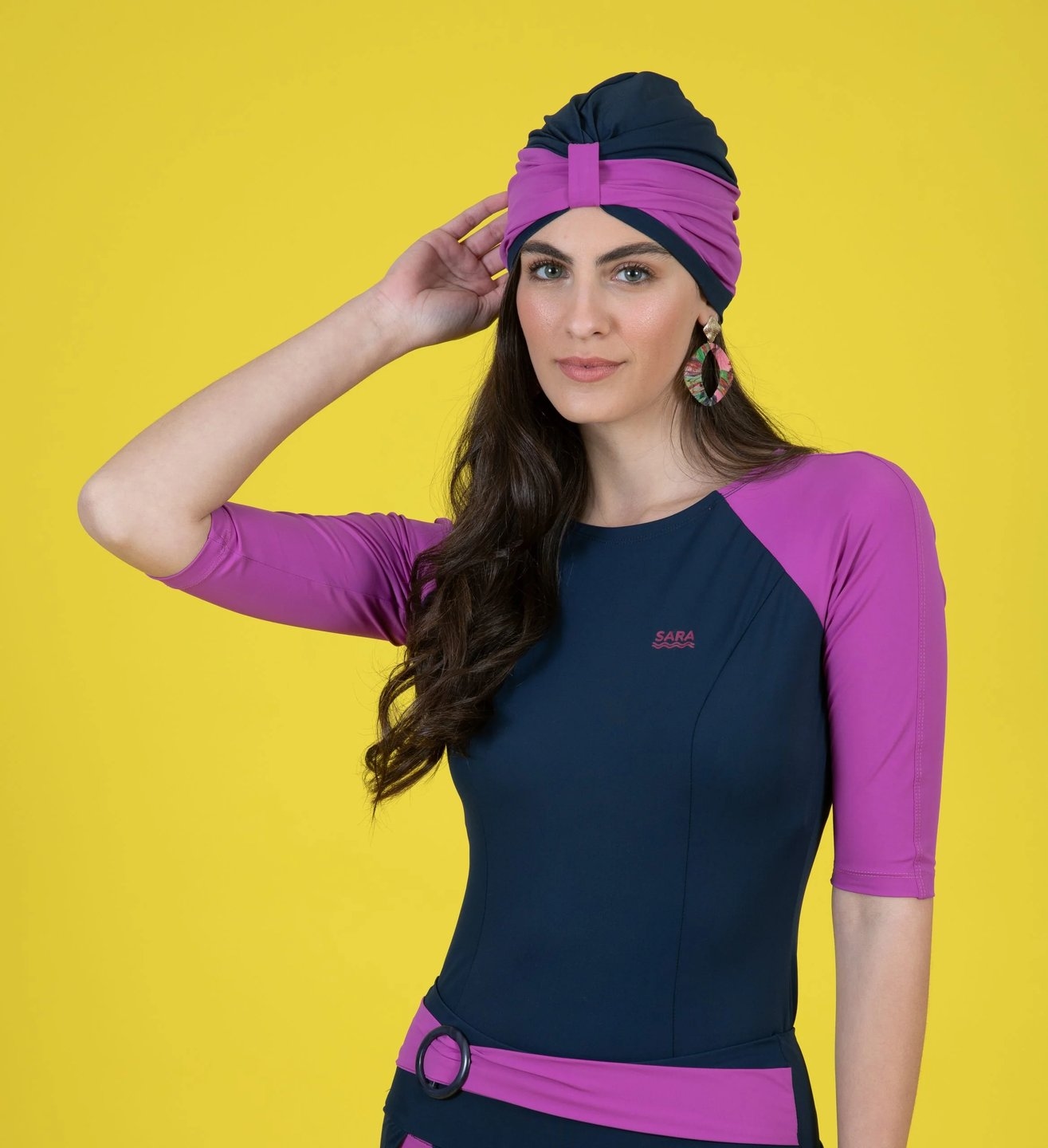 Blue and Purple Buckle Swim Set - Image 2