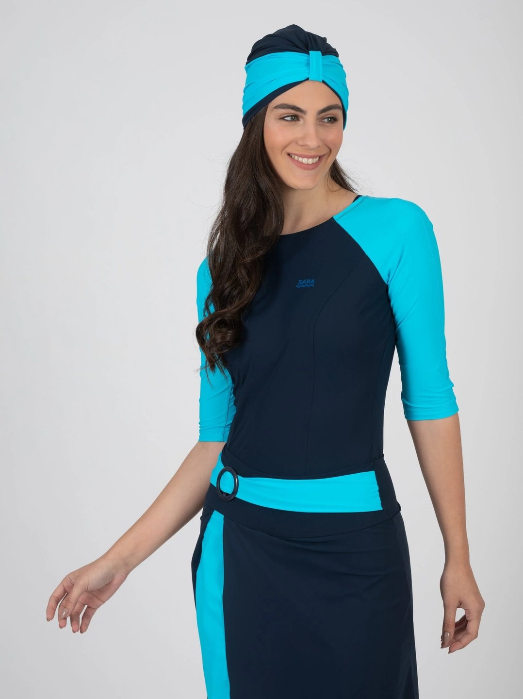 Blue and Light Blue Buckle Swim Set - Image 3