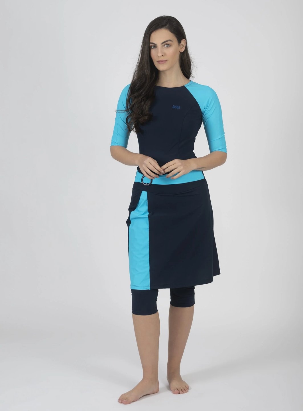 Blue and Light Blue Buckle Swim Set - Image 2