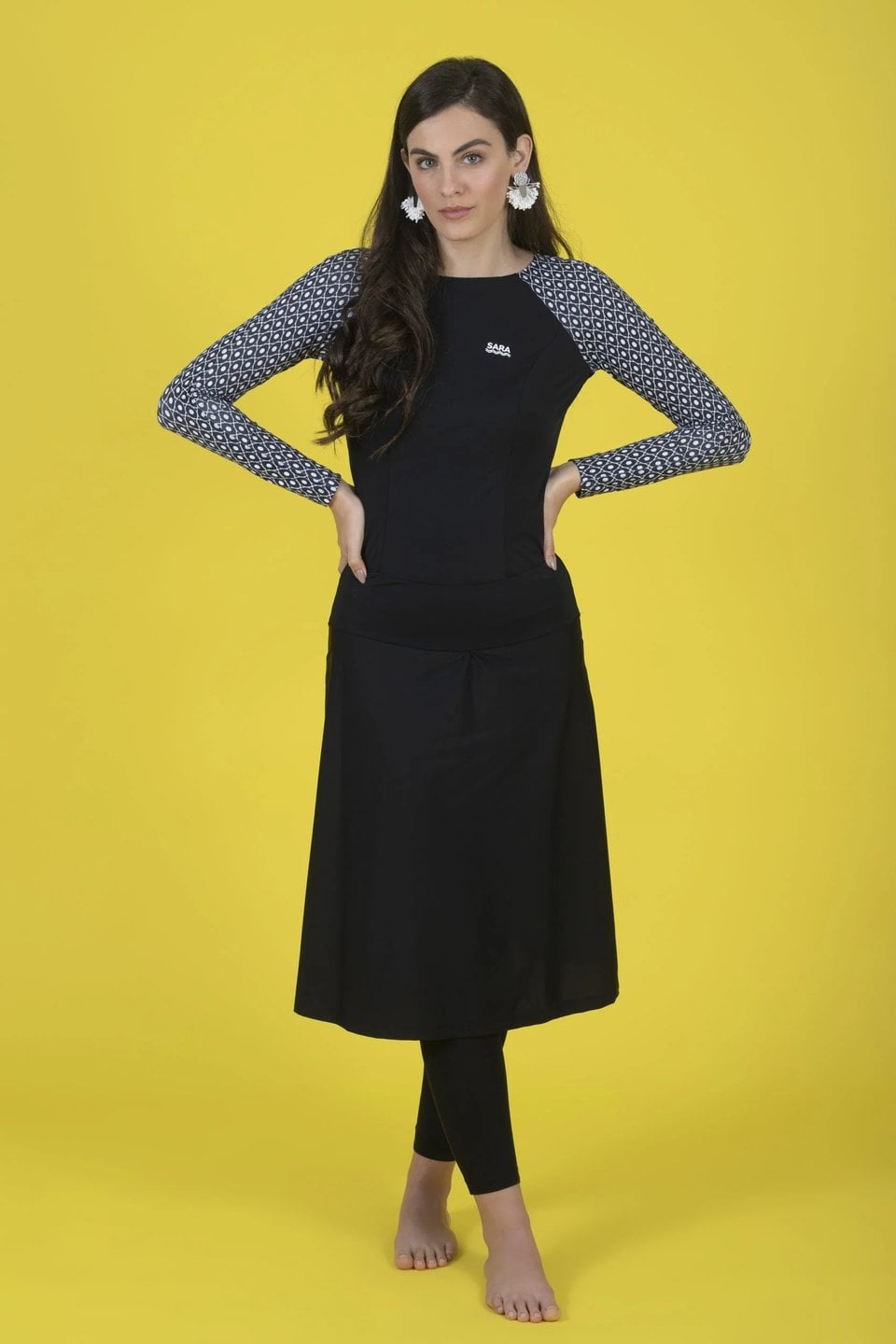 Long Chic Black and White Set