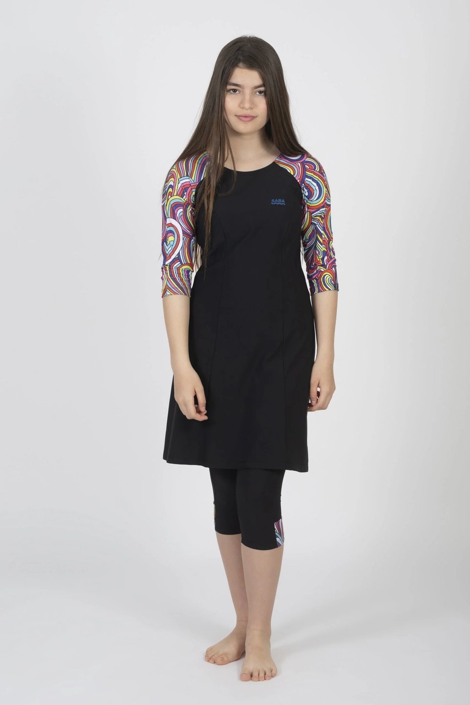 Colorful Arches Long Sleeve Tunic for Swim and Sport - Image 4